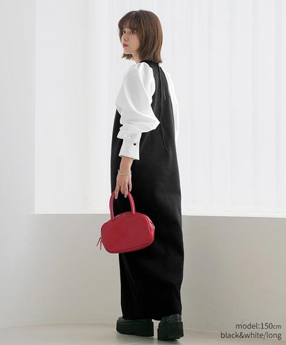 shirt sleeve knit one piece
