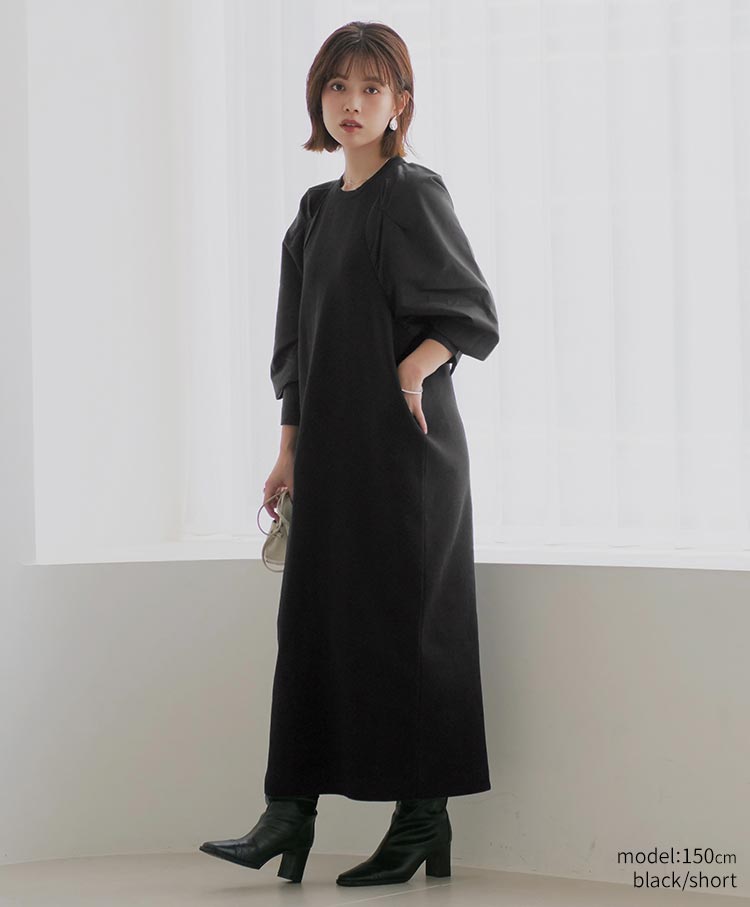 shirt sleeve knit one piece