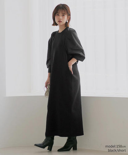 shirt sleeve knit one piece