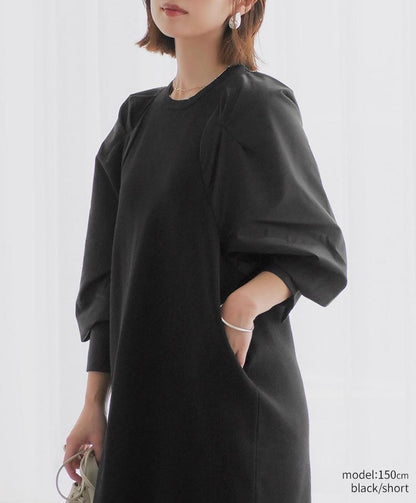 shirt sleeve knit one piece