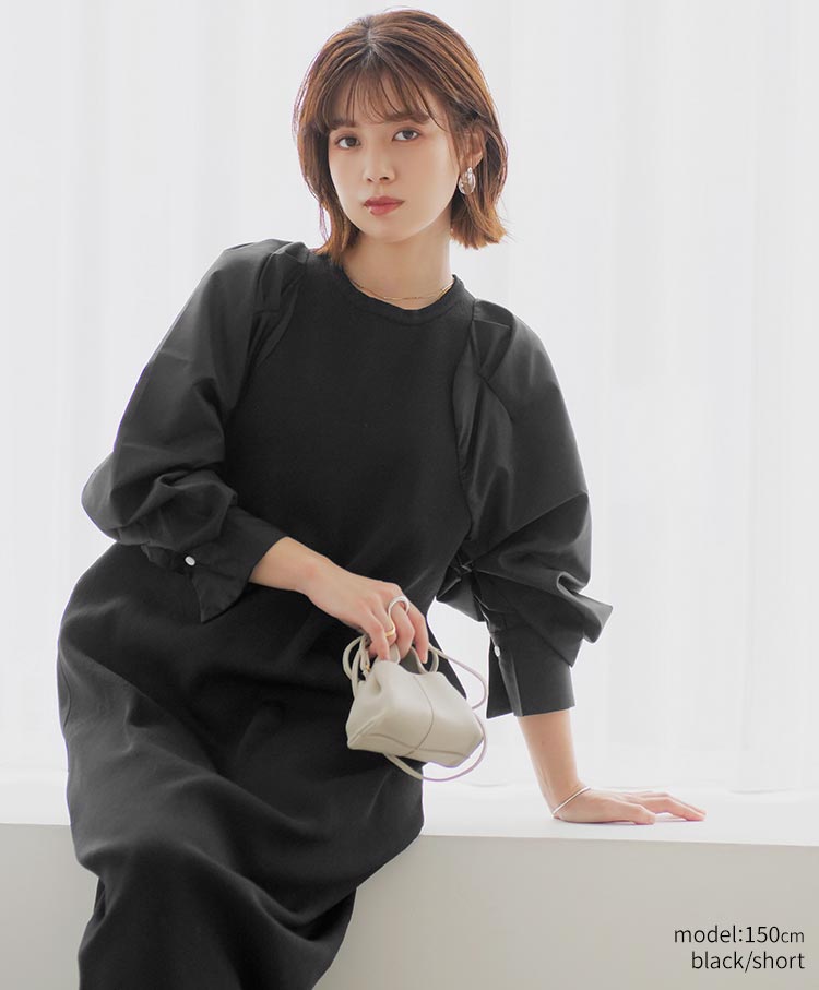shirt sleeve knit one piece