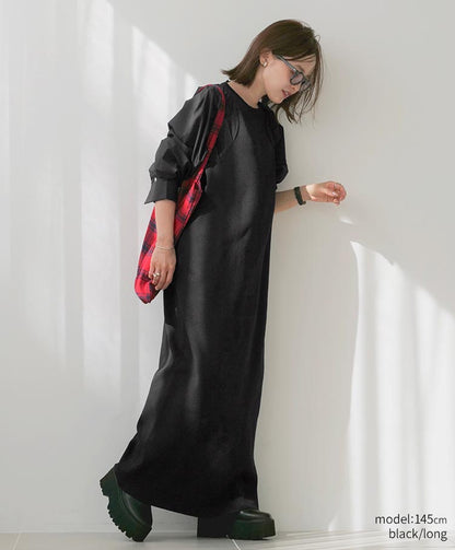 shirt sleeve knit one piece