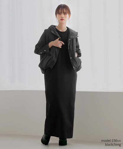 shirt sleeve knit one piece