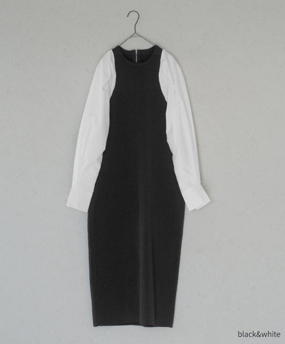 shirt sleeve knit one piece
