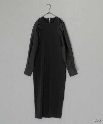 shirt sleeve knit one piece