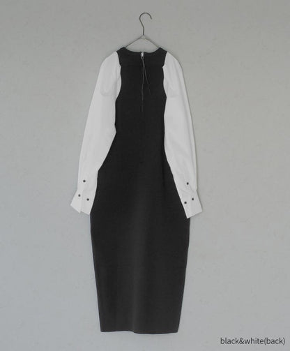 shirt sleeve knit one piece