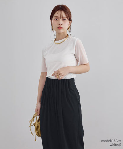 Sheer Sleeve Tee