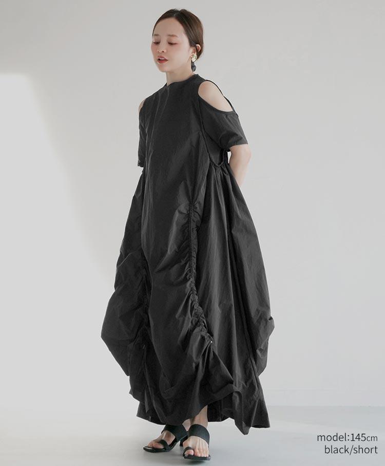 Nylon Gather One piece　AK078