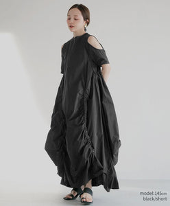Nylon Gather One piece　AK078