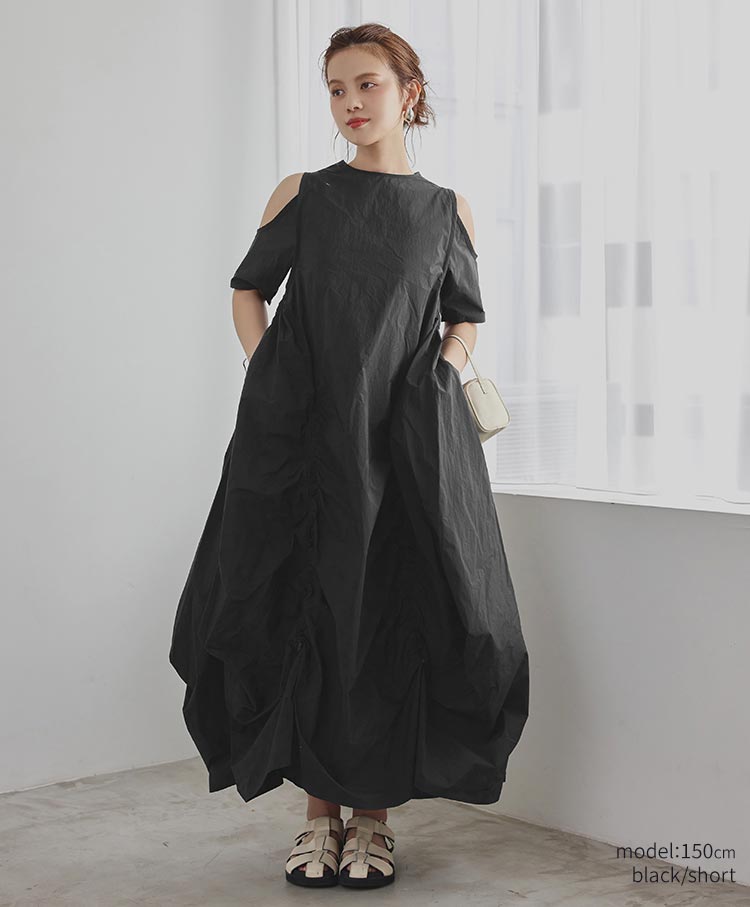 Nylon Gather One piece　AK078