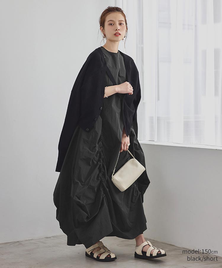 Nylon Gather One piece　AK078