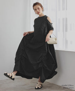 Nylon Gather One piece　AK078