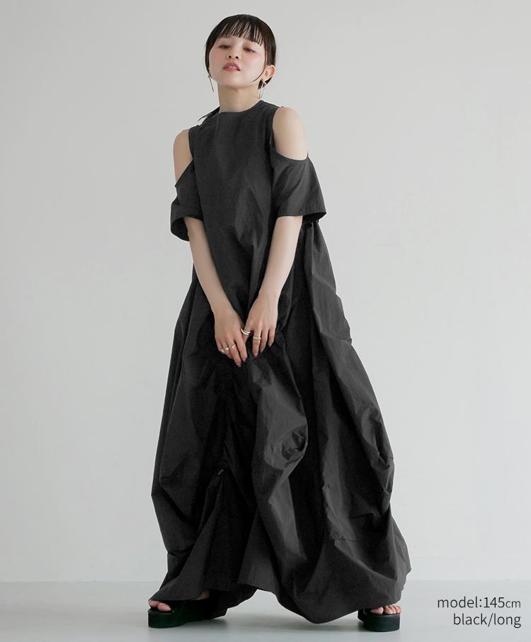 Nylon Gather One piece　AK078