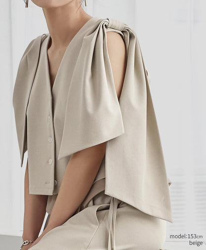 Ribbon Detail Gilet