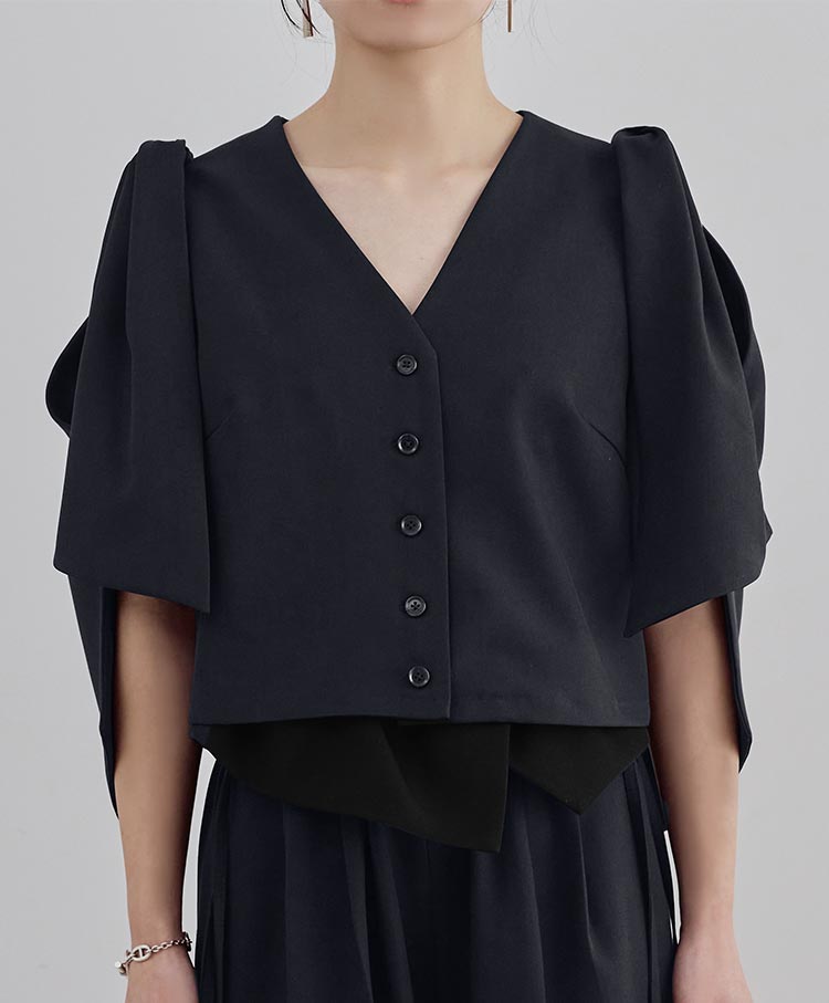 Ribbon Detail Gilet