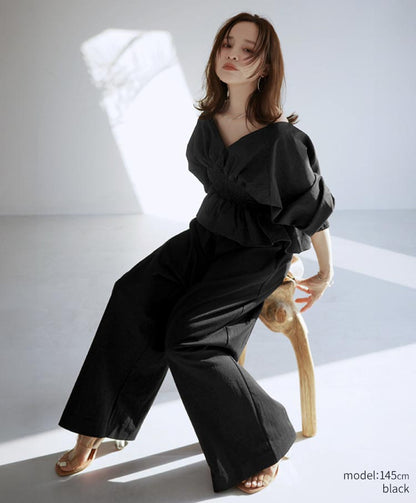 v-neck design blouse