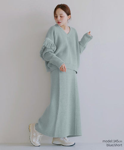 2way Fringe Knit Set-Up