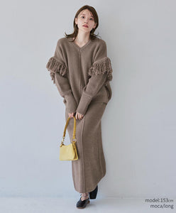 2way Fringe Knit Set-Up