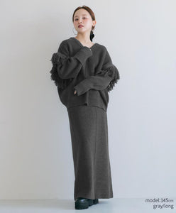 2way Fringe Knit Set-Up