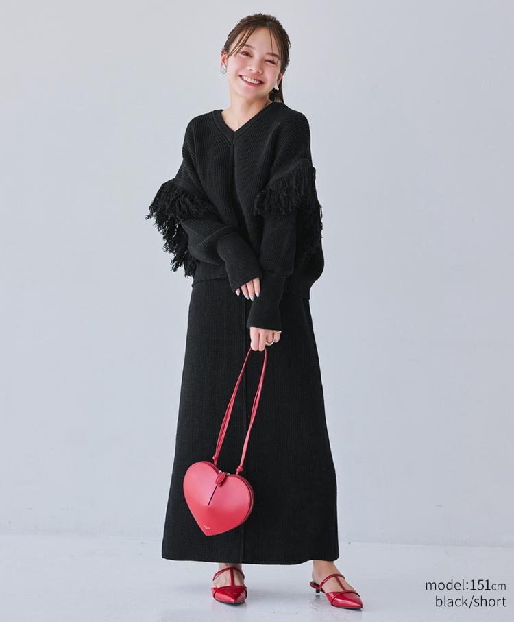 2way Fringe Knit Set-Up