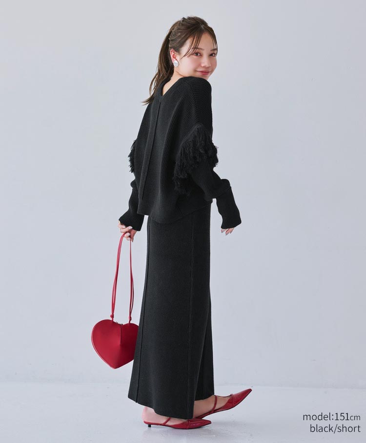 2way Fringe Knit Set-Up