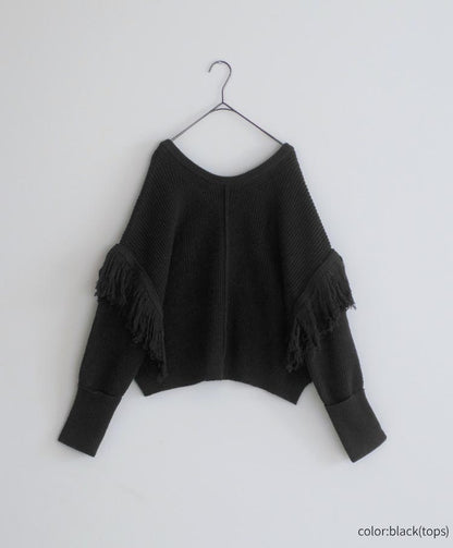 2way Fringe Knit Set-Up