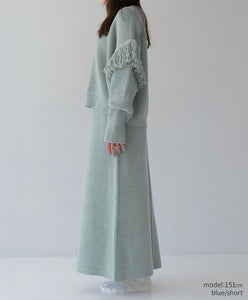 2way Fringe Knit Set-Up