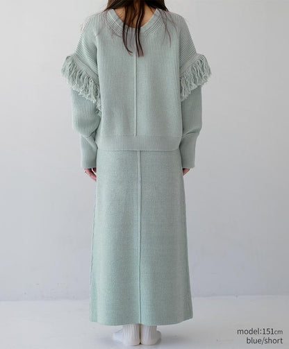 2way Fringe Knit Set-Up