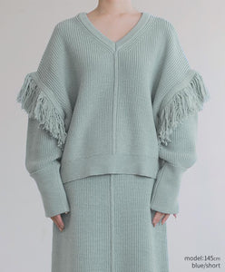 2way Fringe Knit Set-Up