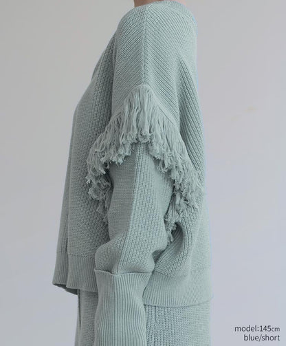 2way Fringe Knit Set-Up