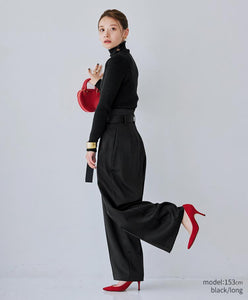 Belted Satin Pants