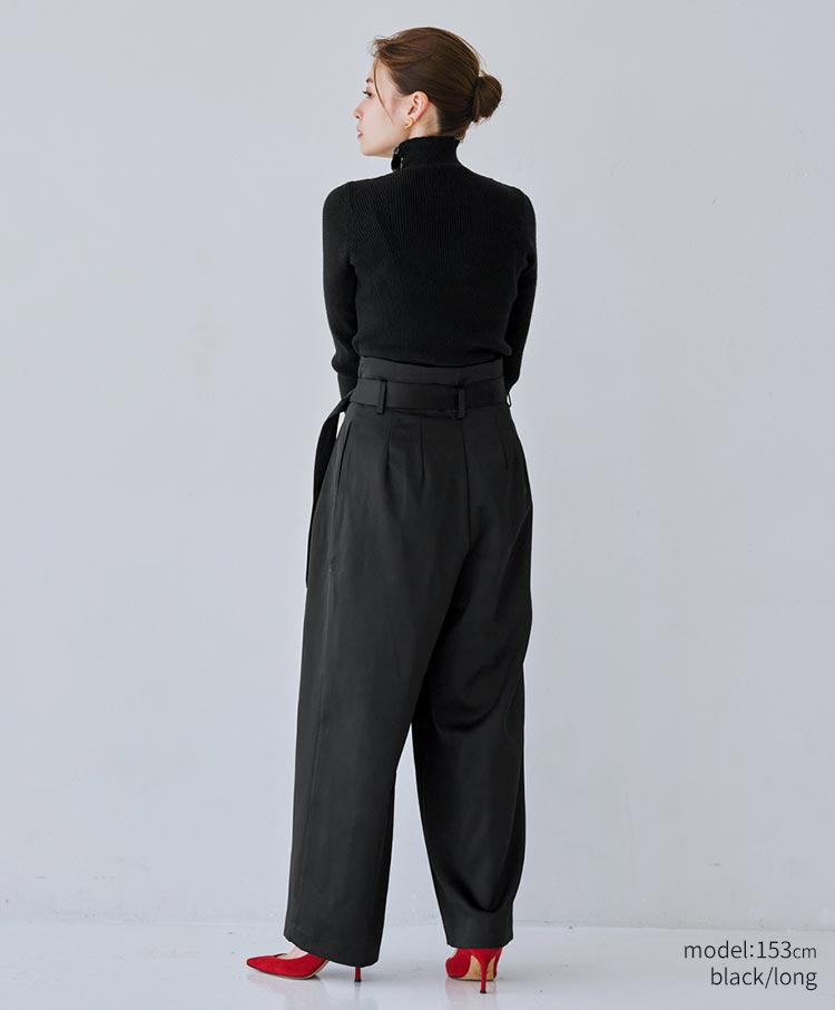 Belted Satin Pants