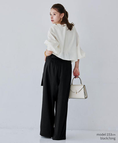 Belted Satin Pants
