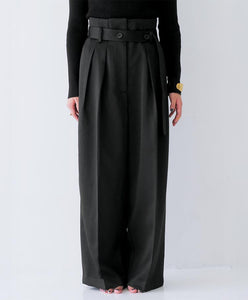 Belted Satin Pants
