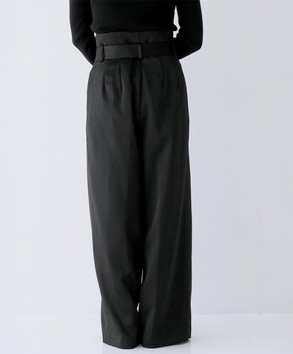 Belted Satin Pants