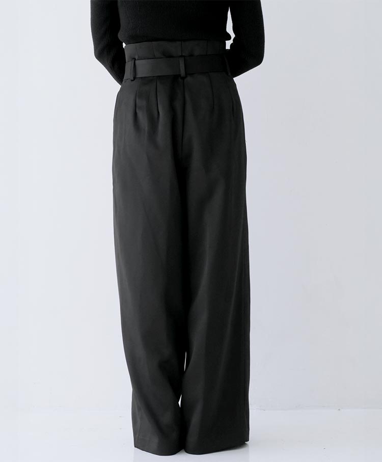 Belted Satin Pants