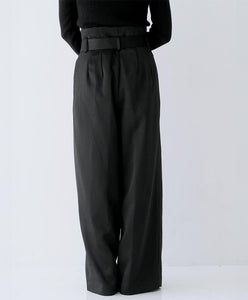 Belted Satin Pants