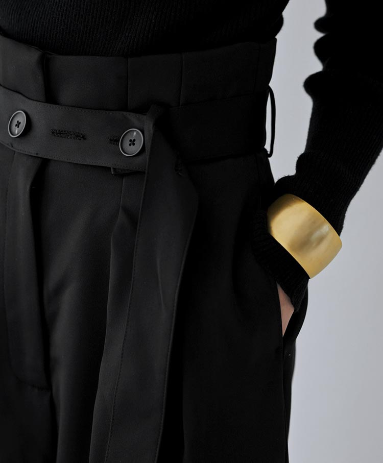 Belted Satin Pants