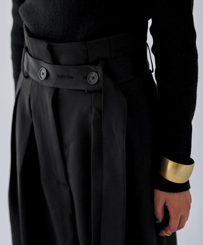 Belted Satin Pants