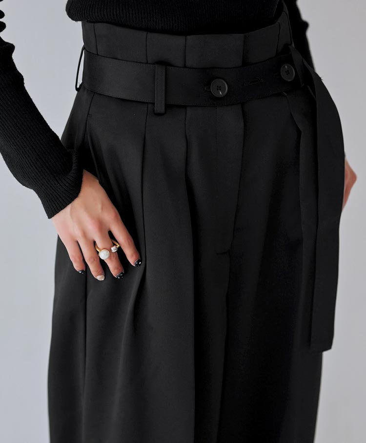 Belted Satin Pants
